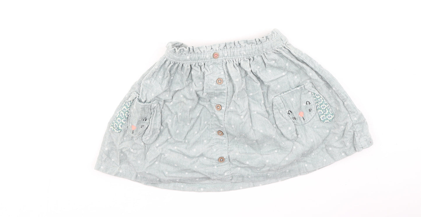 NEXT Girls Green  Cotton Flare Skirt Size 18-24 Months