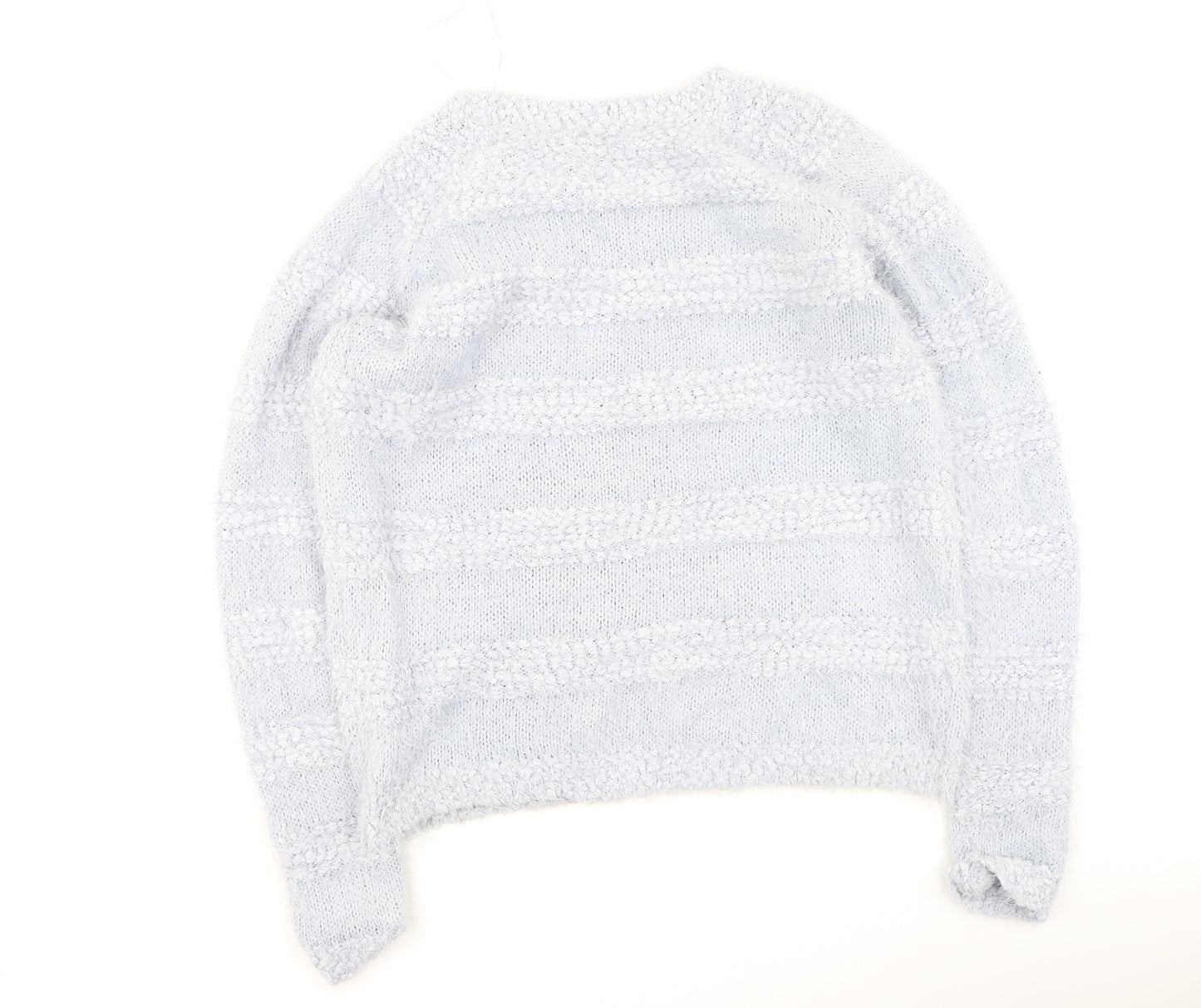 Collection Womens Blue Round Neck  Polyester Pullover Jumper Size 18