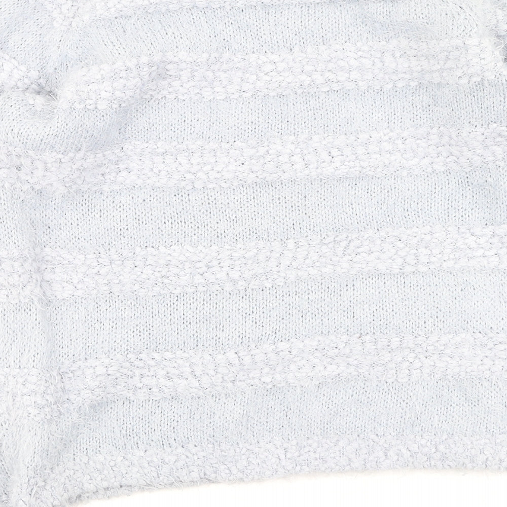 Collection Womens Blue Round Neck  Polyester Pullover Jumper Size 18