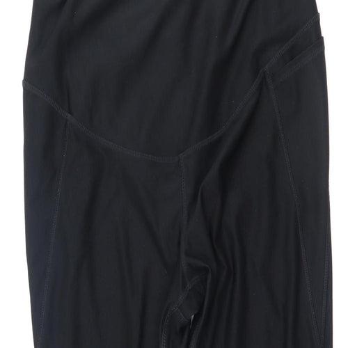 Active Womens Black  Polyester Pedal Pusher Leggings Size M L22 in Regular
