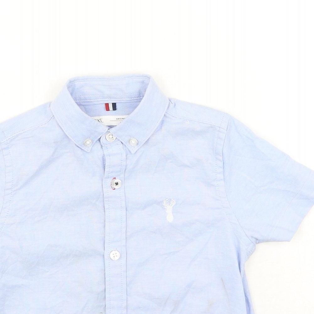 Next  Boys Blue  Cotton Basic Polo Size 3 Years Collared