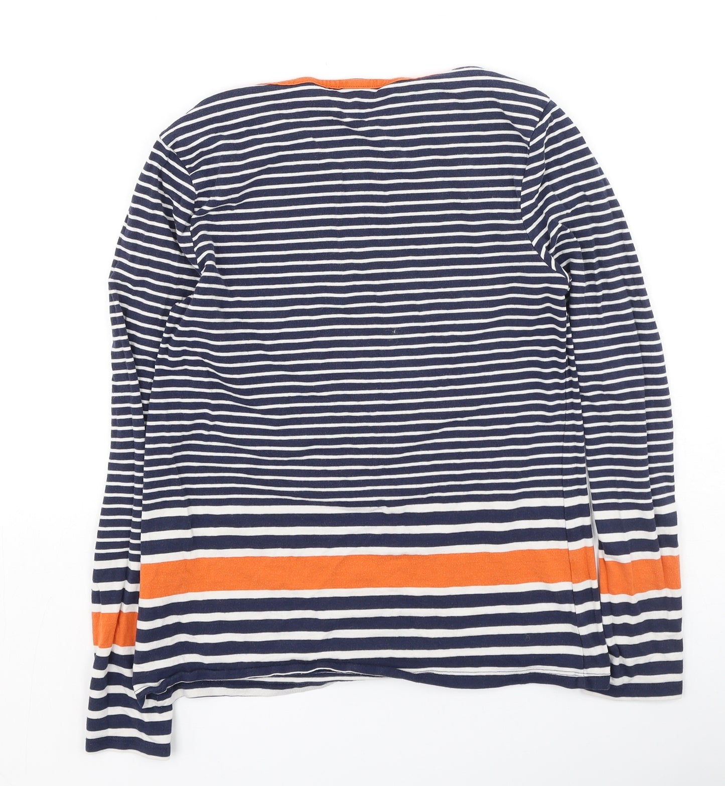 TU Womens Multicoloured Striped Cotton Basic T-Shirt Size 8 Round Neck