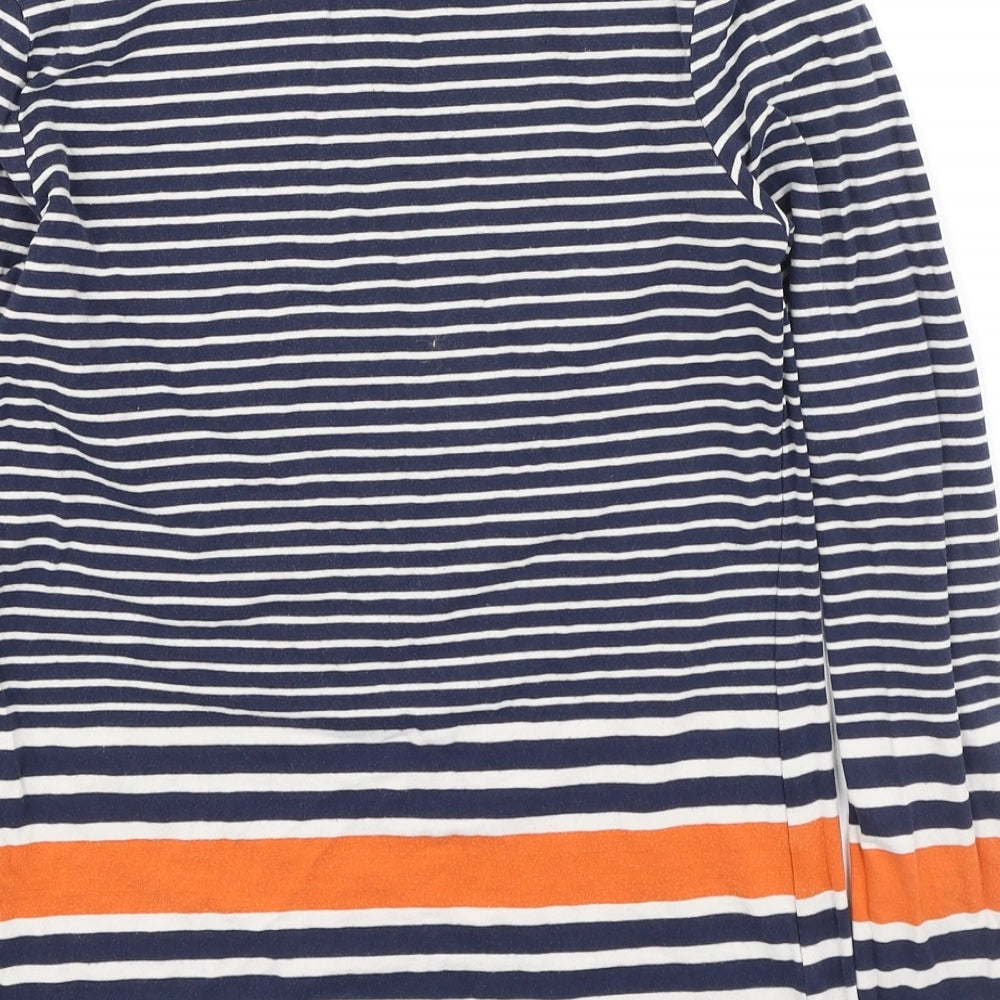 TU Womens Multicoloured Striped Cotton Basic T-Shirt Size 8 Round Neck