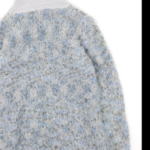Just elegance Womens Multicoloured High Neck  Polyester Pullover Jumper Size S