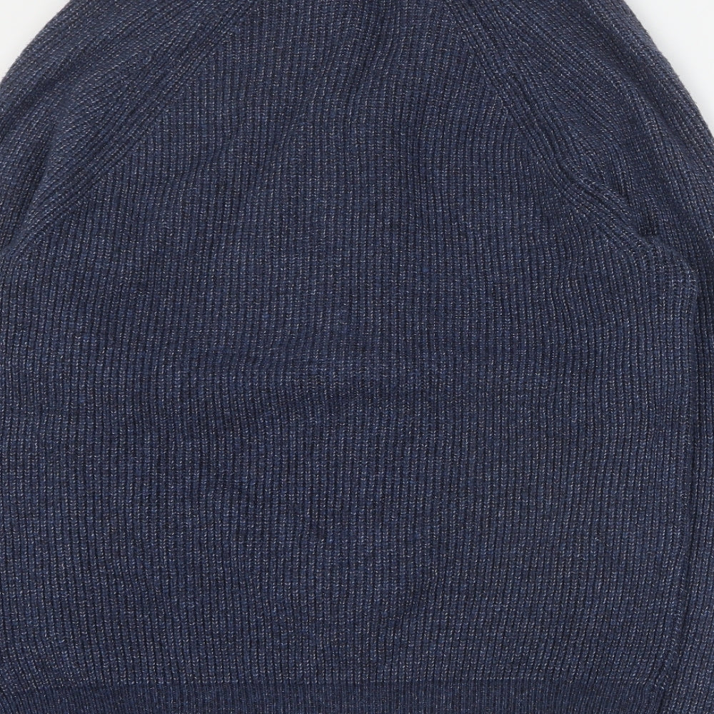 Marks and Spencer Mens Blue Collared  Polyamide Cardigan Jumper Size M
