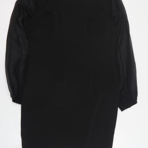 Miusol Womens Black  Acrylic Mini  Size XL  Square Neck Zip