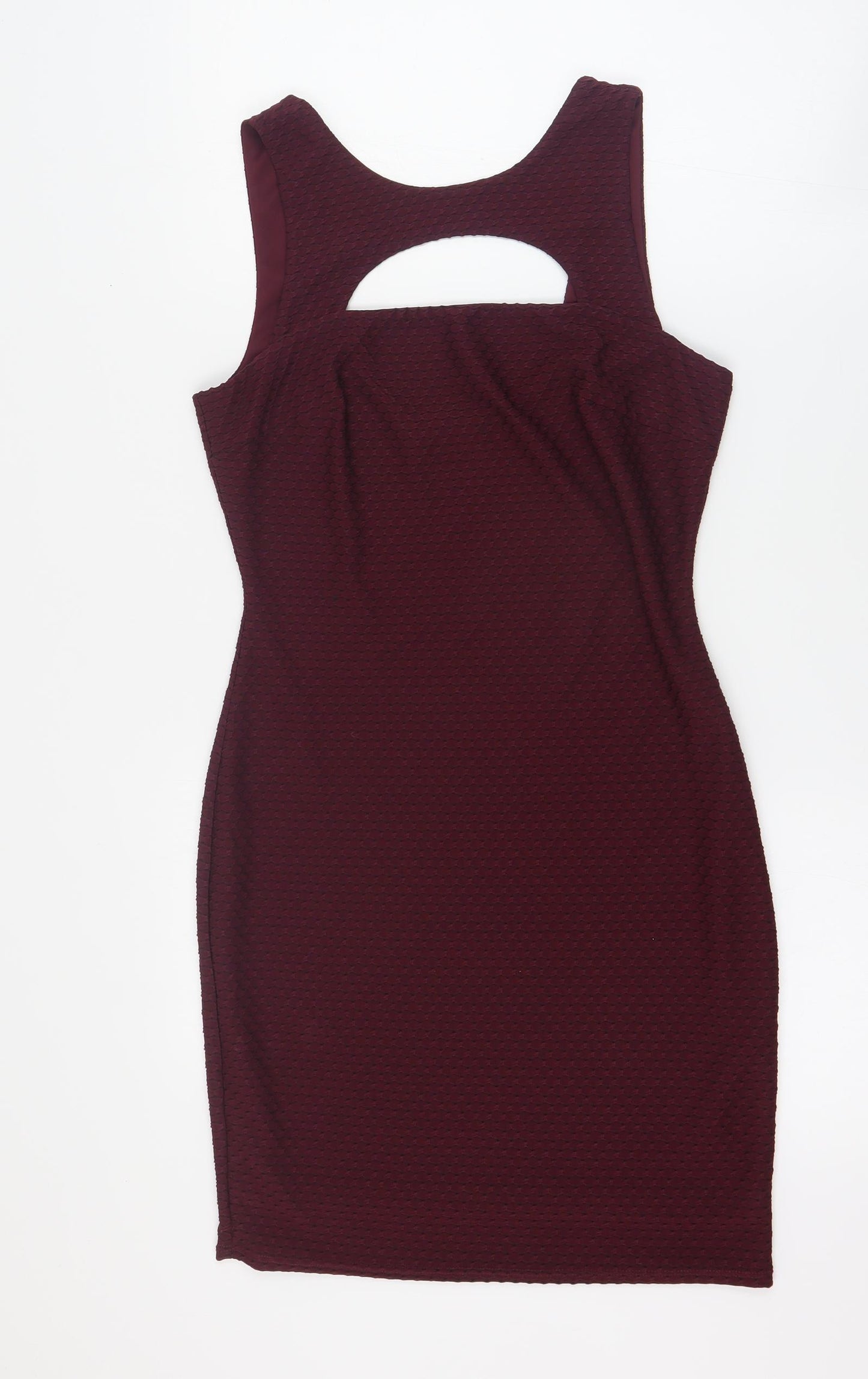 Miss Selfridge Womens Red  Polyester Bodycon  Size 10  Round Neck Pullover
