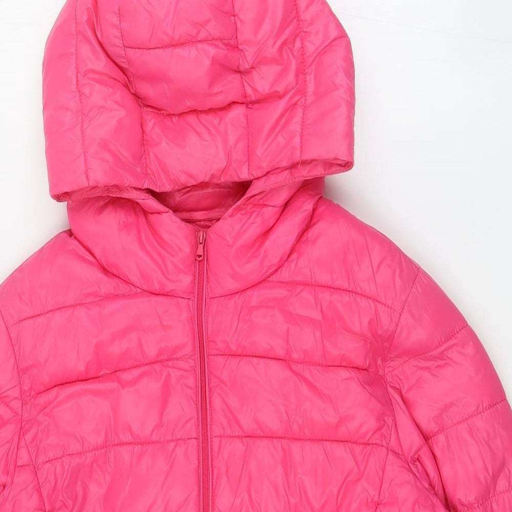 Dunnes Womens Pink   Puffer Jacket Coat Size M  Zip