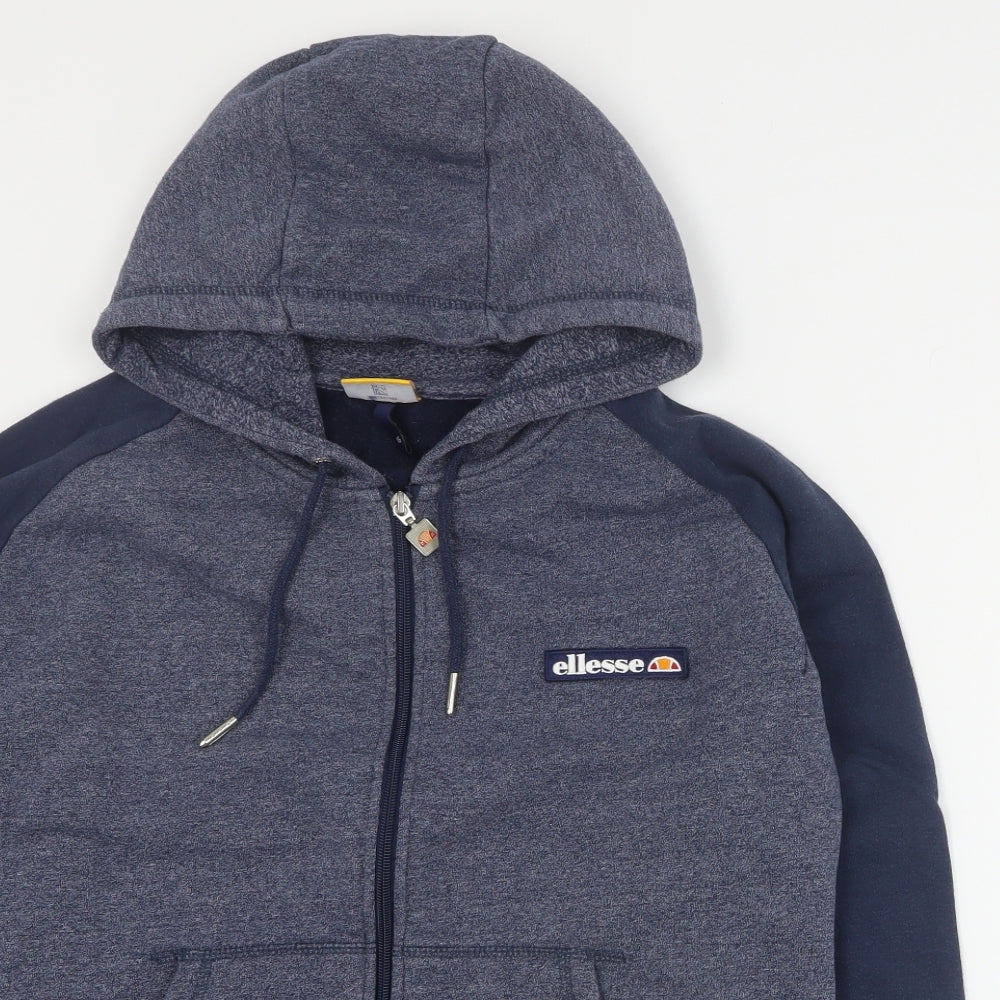 ellesse Womens Blue  Cotton Full Zip Hoodie Size 16  Zip