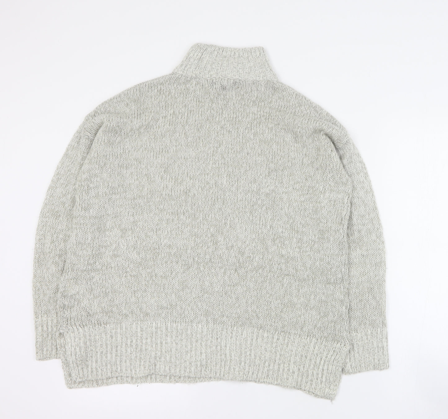 New Look Womens Grey High Neck  Acrylic Pullover Jumper Size S