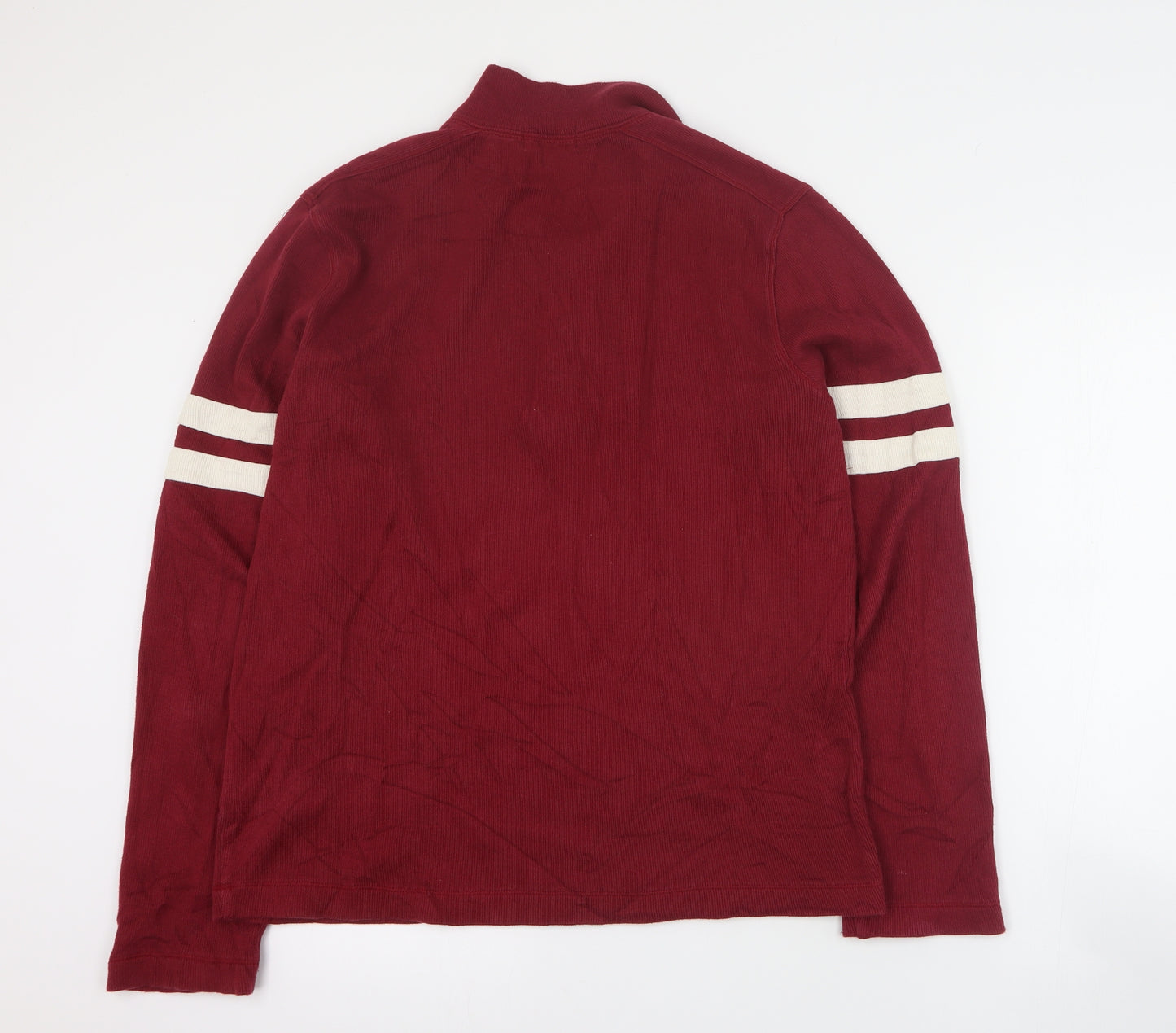 Banana Republic Mens Red Collared  Cotton Pullover Jumper Size S