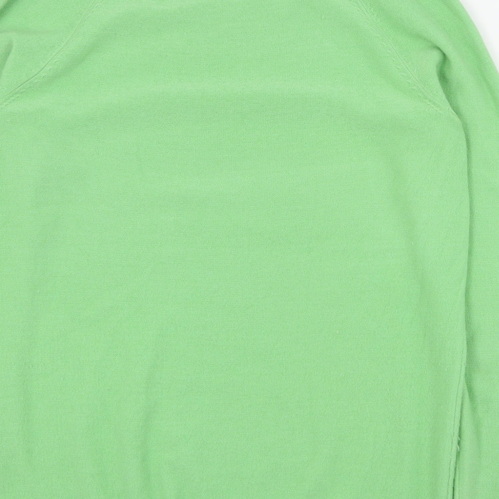 TU Womens Green Round Neck  Acrylic Pullover Jumper Size 10