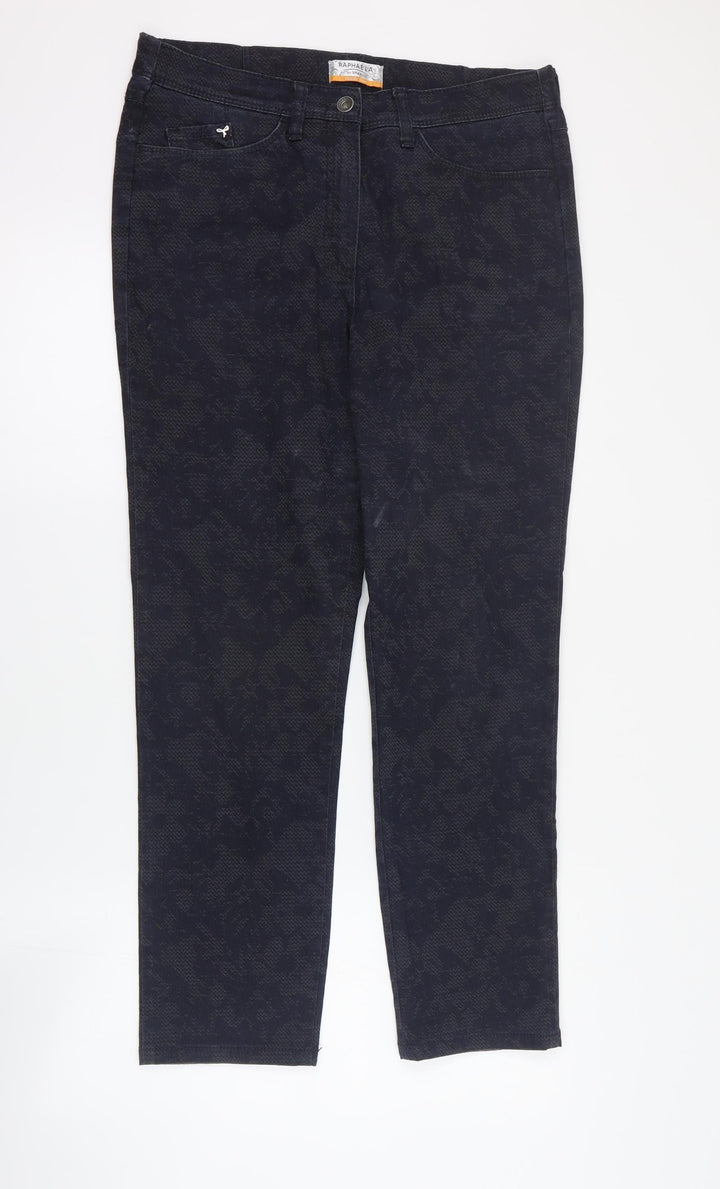Raphaela Womens Blue  Cotton Skinny Jeans Size 12 L28 in Regular Zip