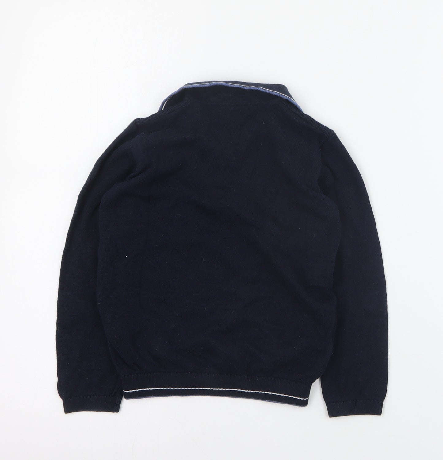 NEXT Boys Blue  Cotton Basic Polo Size 5 Years Collared Button
