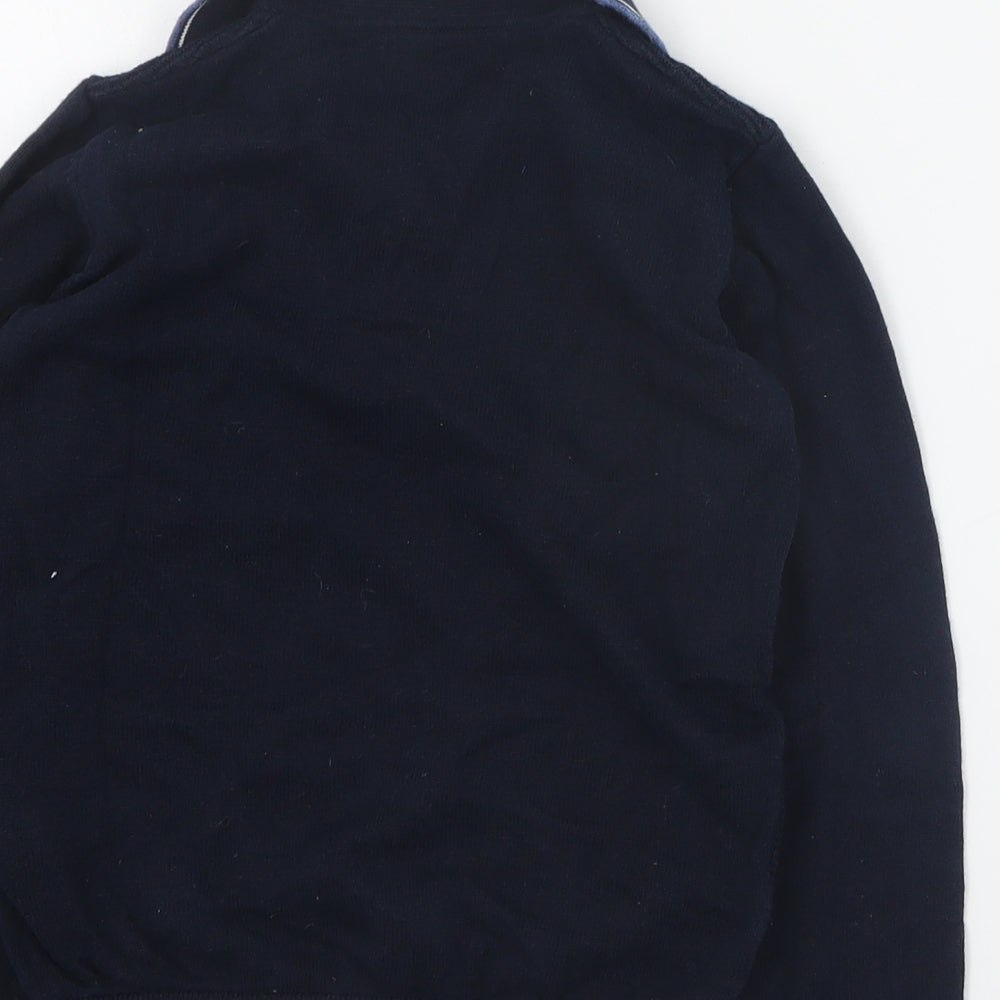 NEXT Boys Blue  Cotton Basic Polo Size 5 Years Collared Button