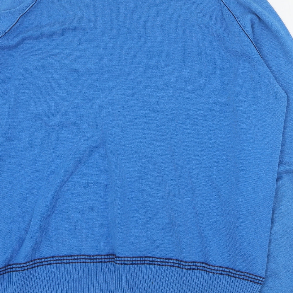 Duck and Cover Mens Blue Round Neck  Cotton Pullover Jumper Size L