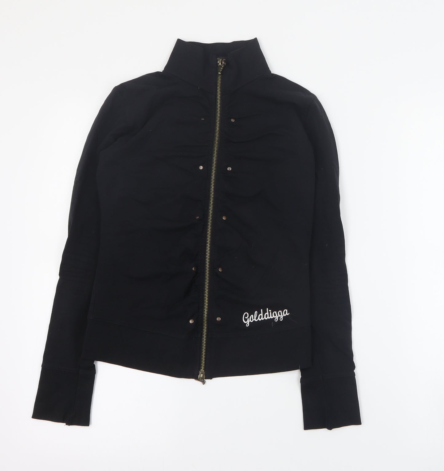 Goldigga Womens Black   Jacket  Size XS  Zip
