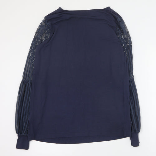 Body Flirt Womens Blue  Viscose Basic T-Shirt Size M Round Neck