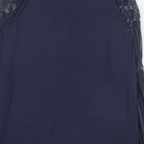 Body Flirt Womens Blue  Viscose Basic T-Shirt Size M Round Neck