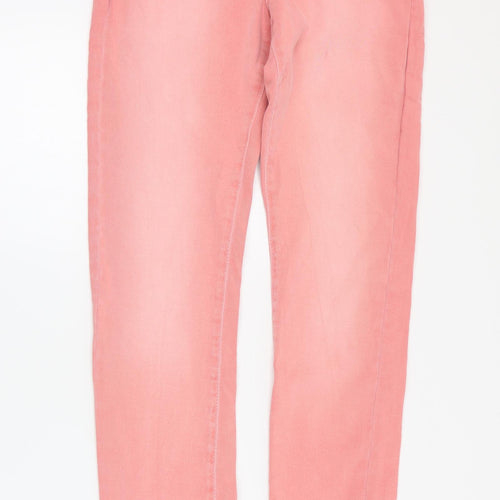 ASOS Womens Pink  Cotton Skinny Jeans Size 8 L30 in Regular Zip