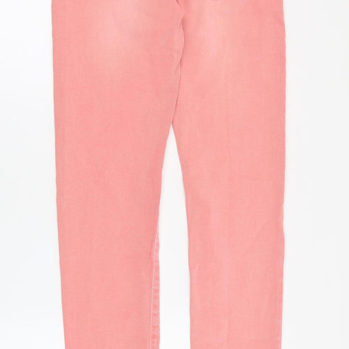 ASOS Womens Pink  Cotton Skinny Jeans Size 8 L30 in Regular Zip