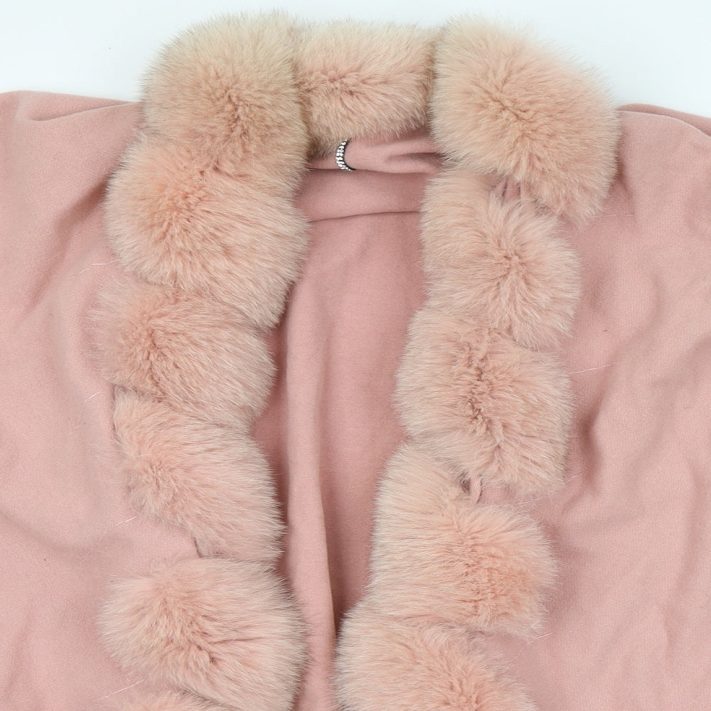 Preworn Womens Pink   Overcoat Poncho One Size