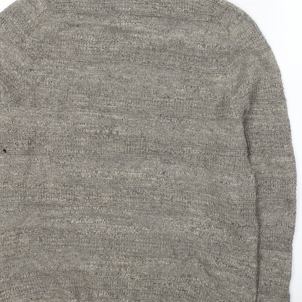 Debenhams Mens Brown Round Neck  Cotton Pullover Jumper Size M