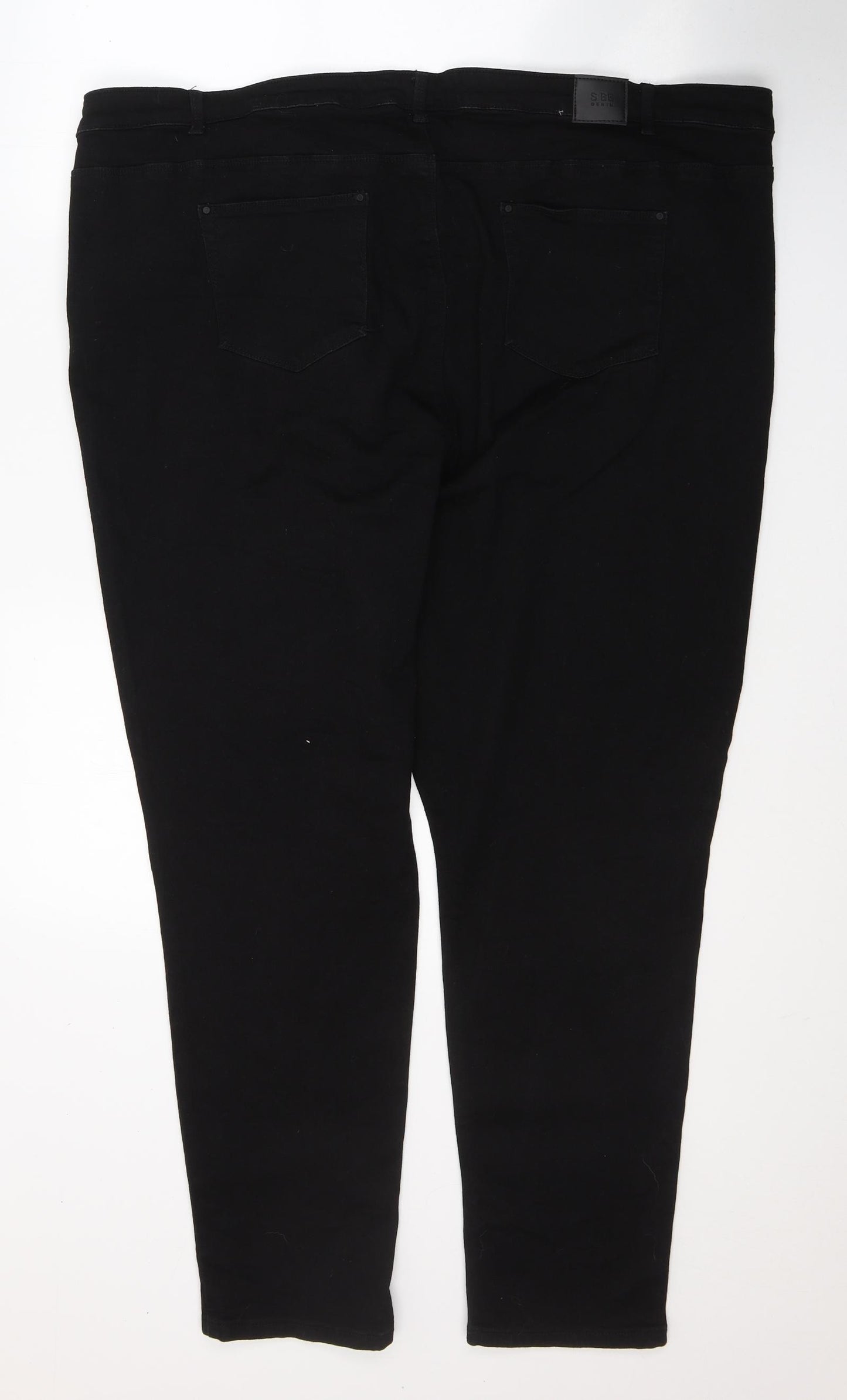 Simply Be Womens Black  Cotton Skinny Jeans Size 30 L28 in Regular Button
