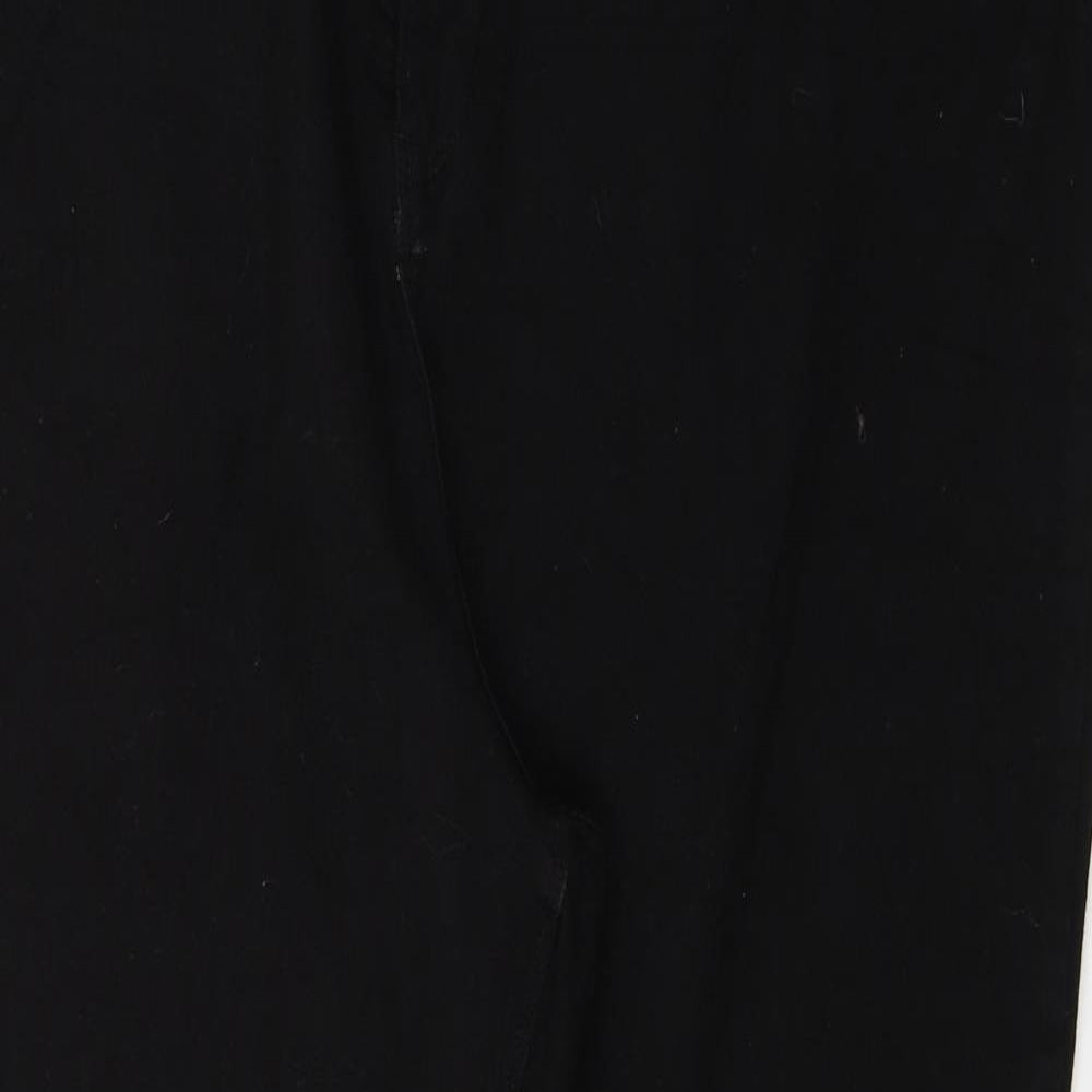 Simply Be Womens Black  Cotton Skinny Jeans Size 30 L28 in Regular Button