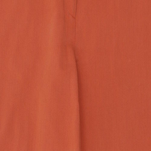 Topshop Womens Orange  Polyester Trousers  Size 12 L27 in Regular Button