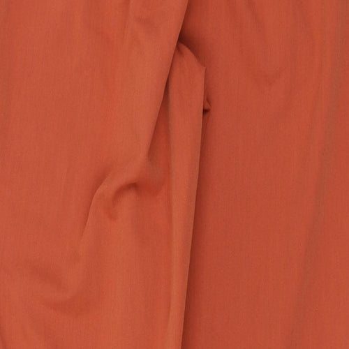 Topshop Womens Orange  Polyester Trousers  Size 12 L27 in Regular Button
