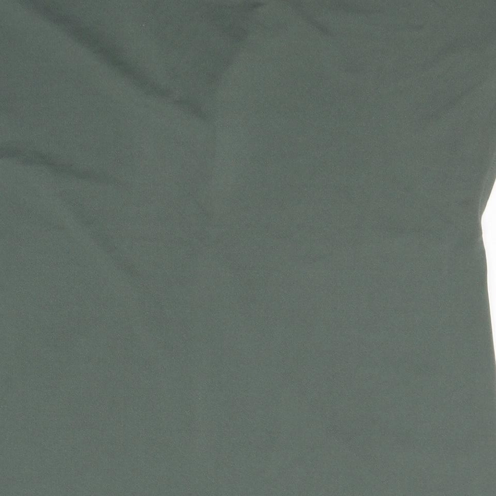 H&M Womens Green  Polyester Basic Blouse Size M V-Neck