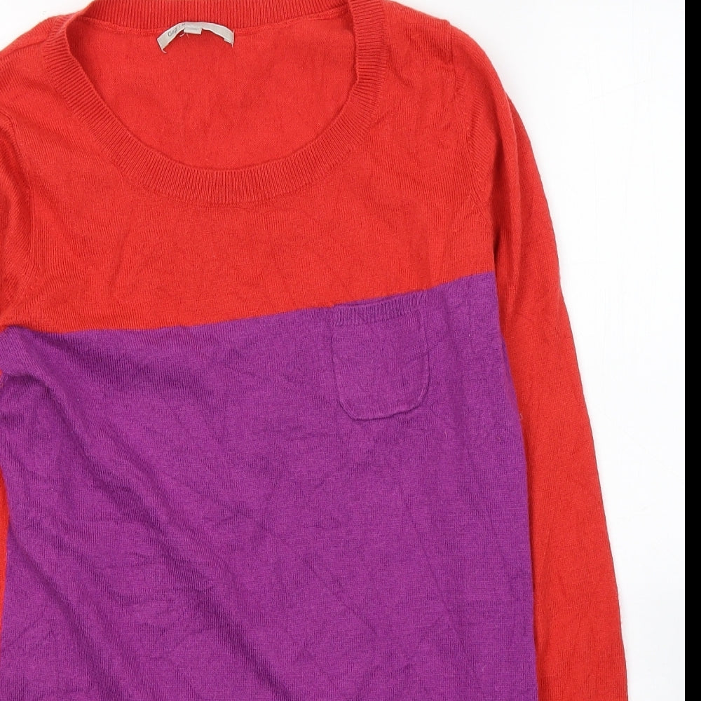 Gap Womens Purple Round Neck  Nylon Pullover Jumper Size M