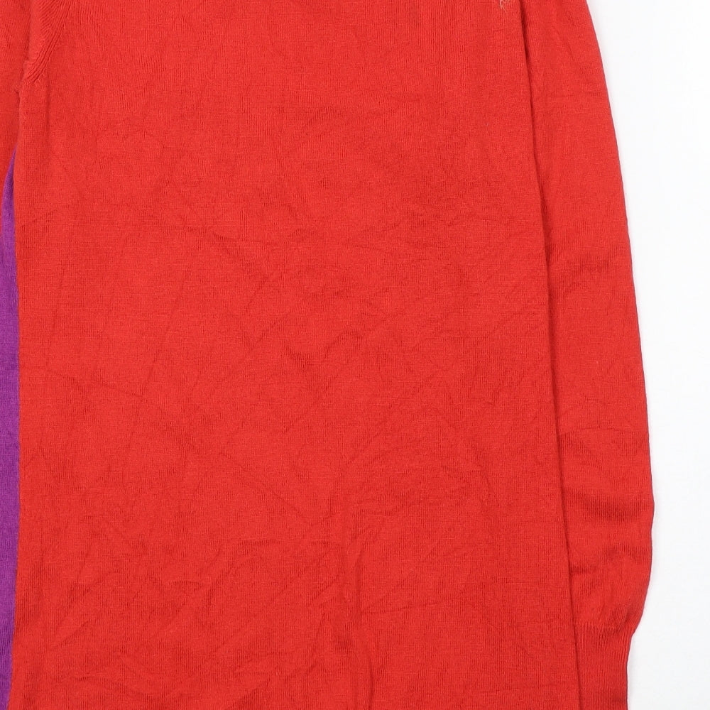Gap Womens Purple Round Neck  Nylon Pullover Jumper Size M