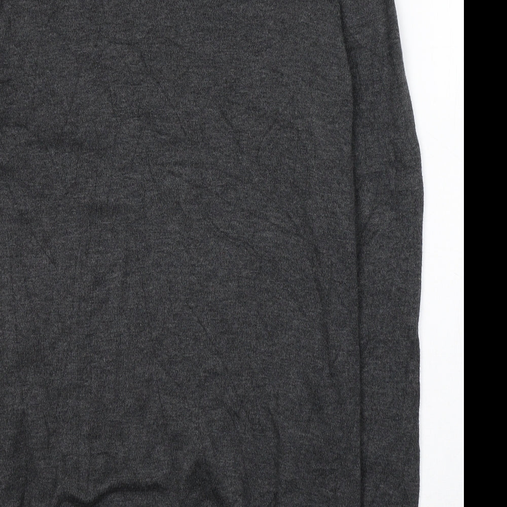 River Island Mens Grey Round Neck  Acrylic Pullover Jumper Size M