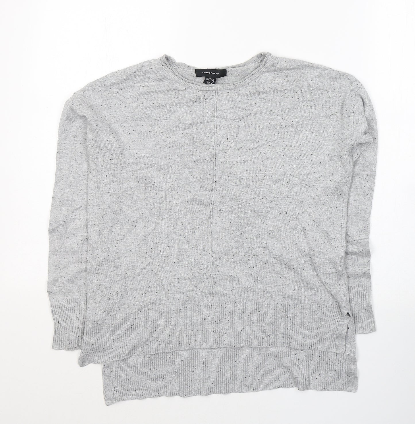 Atmosphere Womens Grey Round Neck  Acrylic Pullover Jumper Size 6