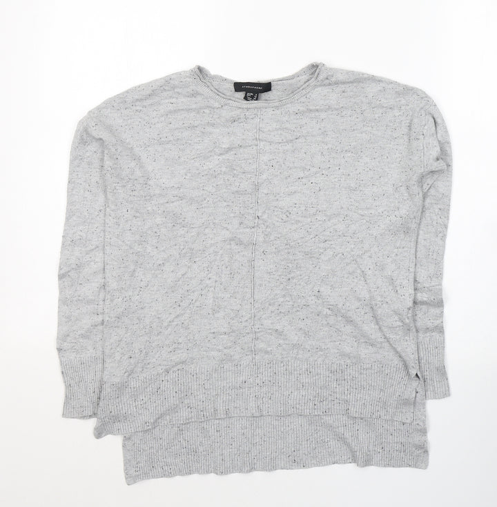 Atmosphere Womens Grey Round Neck  Acrylic Pullover Jumper Size 6
