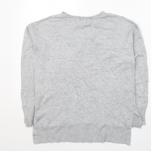 Atmosphere Womens Grey Round Neck  Acrylic Pullover Jumper Size 6