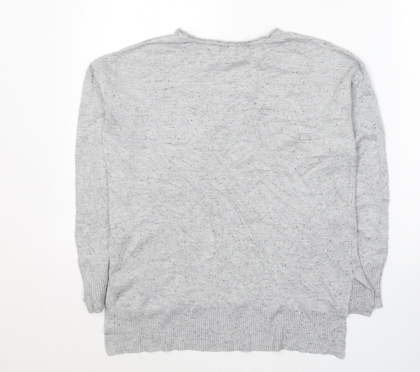 Atmosphere Womens Grey Round Neck  Acrylic Pullover Jumper Size 6