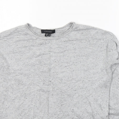 Atmosphere Womens Grey Round Neck  Acrylic Pullover Jumper Size 6