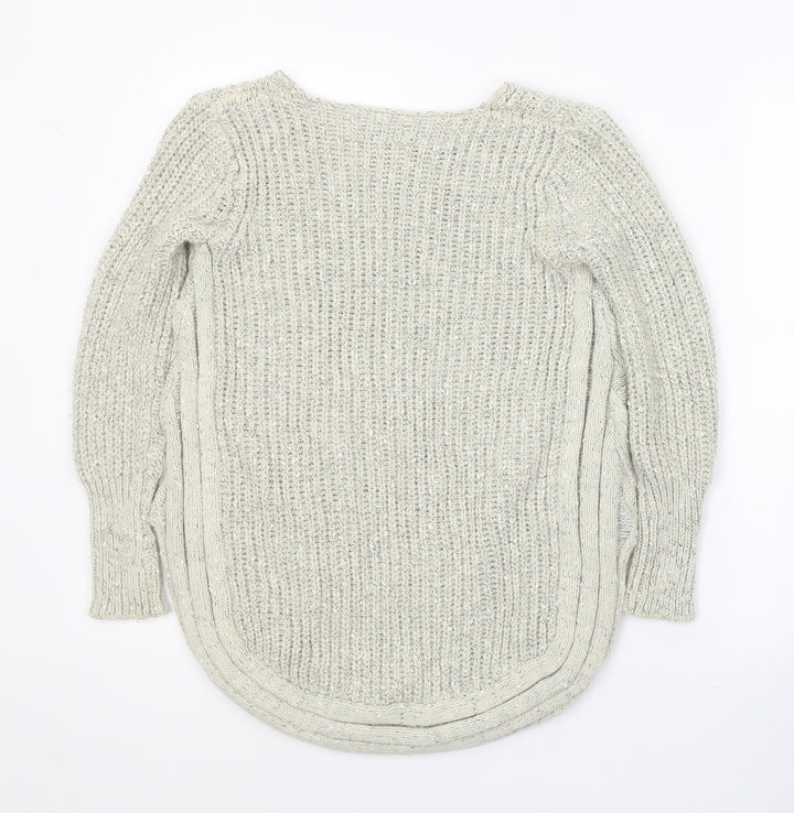 Stella Morgan Womens Ivory Round Neck Acrylic Pullover Jumper Size 10