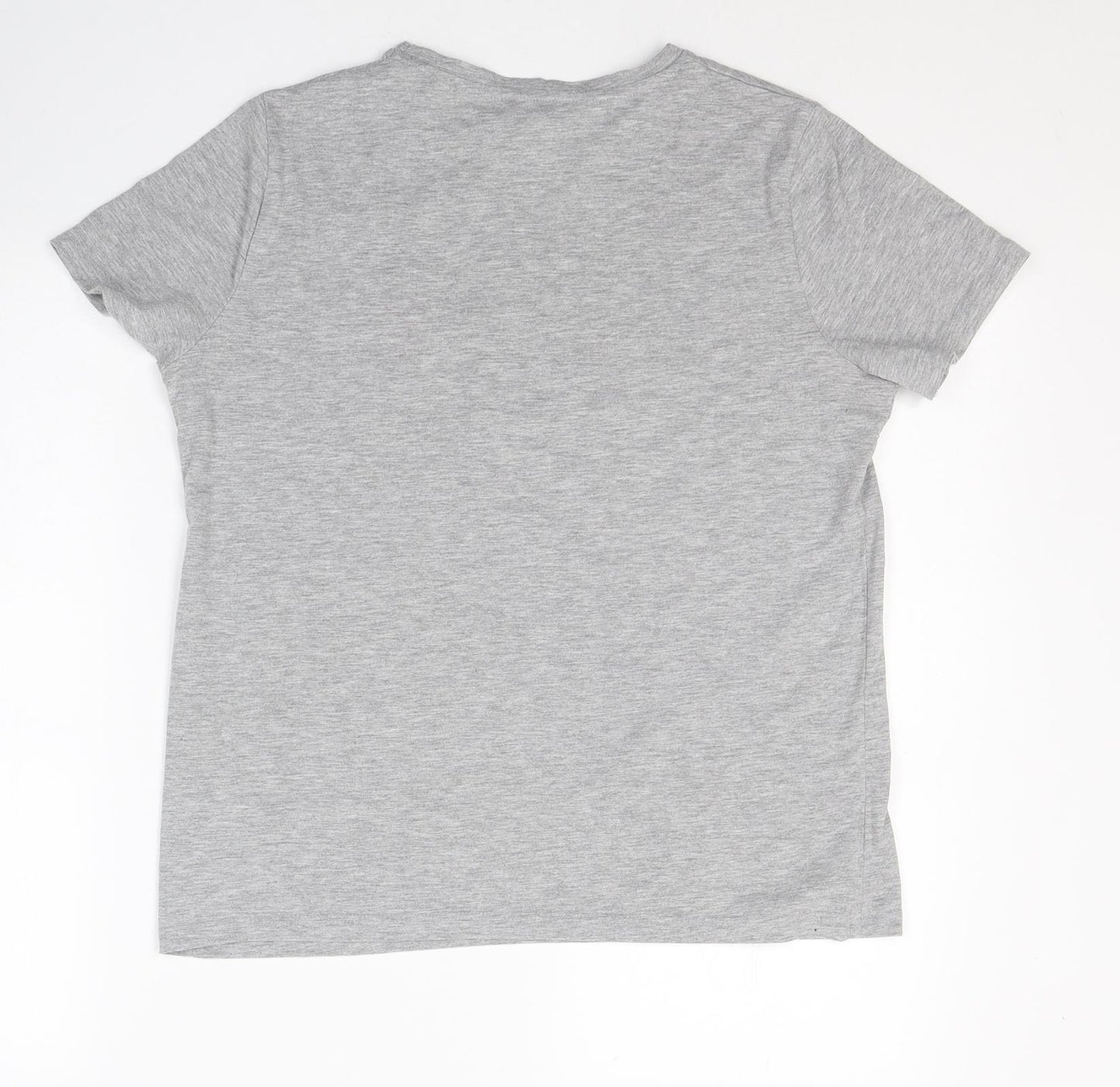 New Look Womens Grey  Cotton Basic T-Shirt Size 12 Round Neck - Lobster