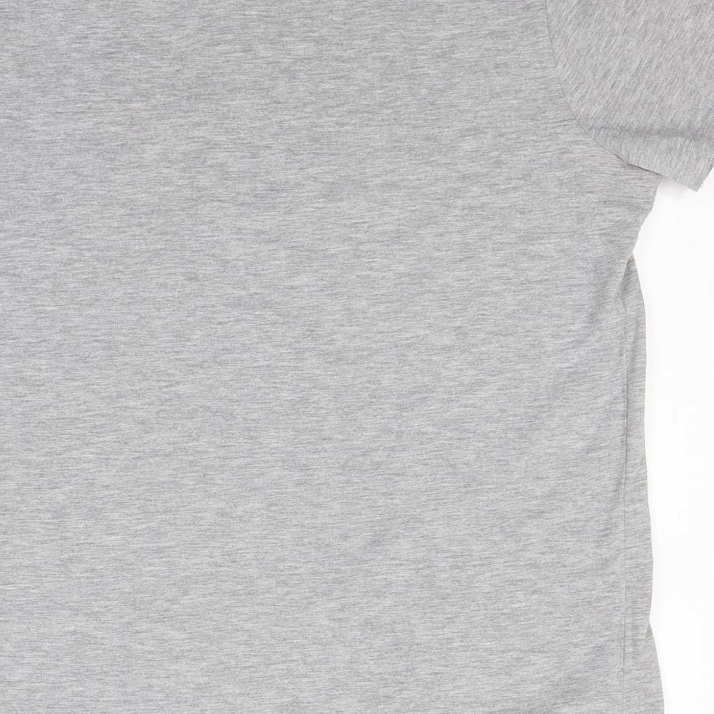 New Look Womens Grey  Cotton Basic T-Shirt Size 12 Round Neck - Lobster