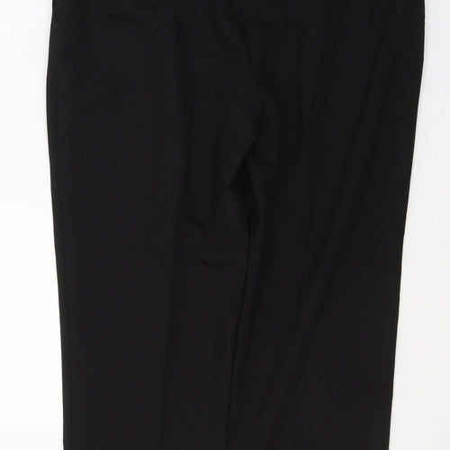 Topshop Womens Black  Polyester Trousers  Size 12 L25 in Regular Button