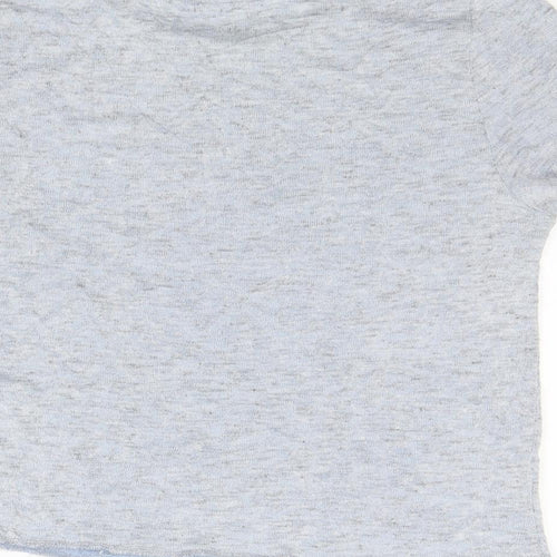Atmosphere Womens Blue  Viscose Cropped T-Shirt Size 12 Round Neck - It's better in LA