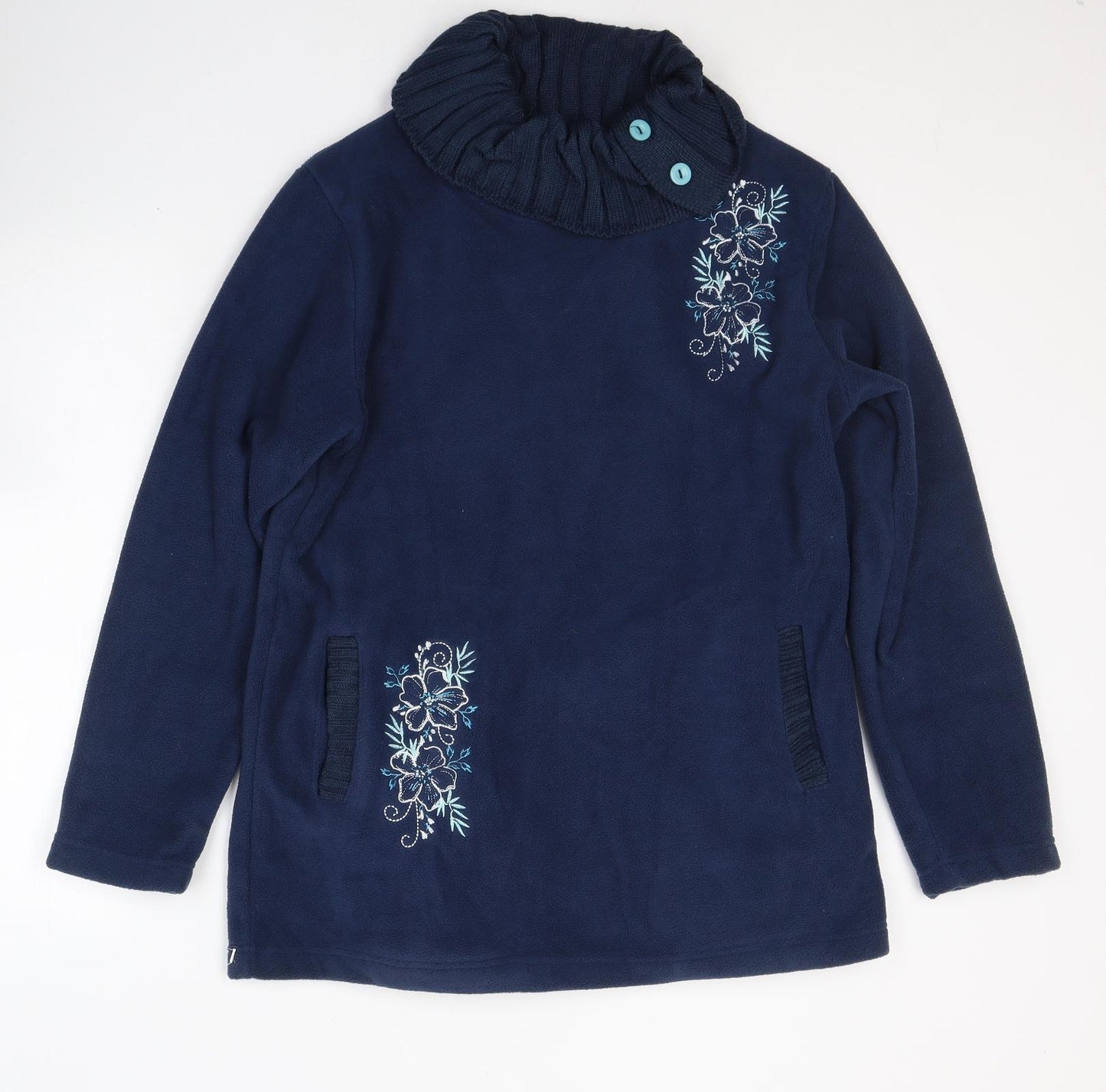 Atlas Womens Blue  Polyester Pullover Sweatshirt Size 8  Pullover - Flowers