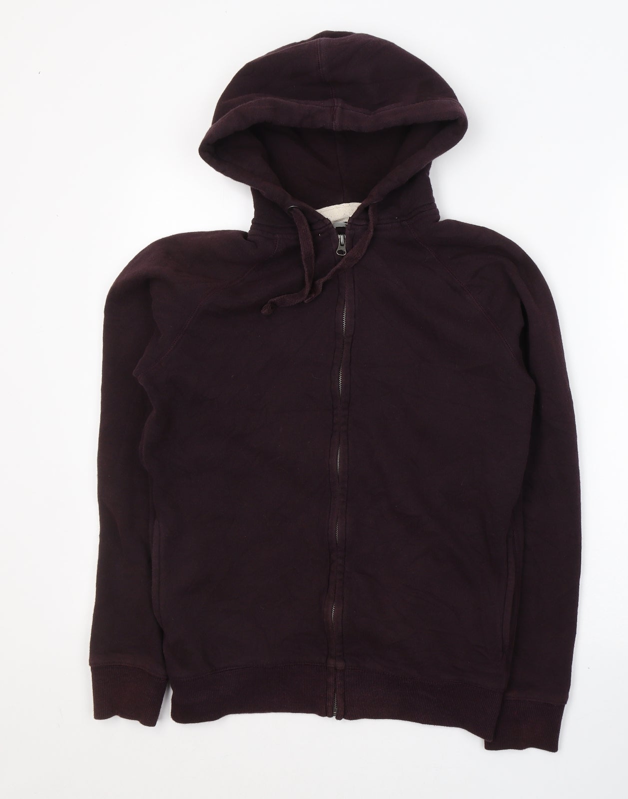 TU Mens Red  Polyester Full Zip Hoodie Size S