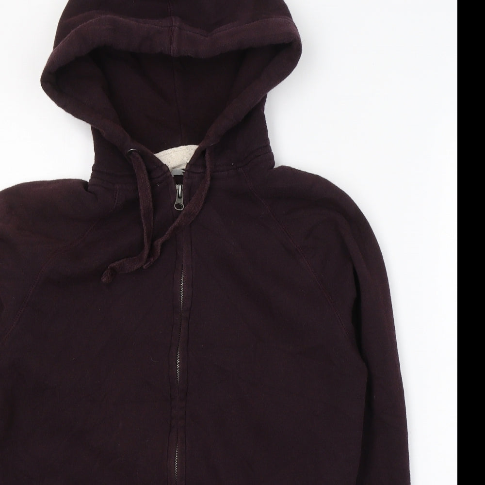 TU Mens Red  Polyester Full Zip Hoodie Size S