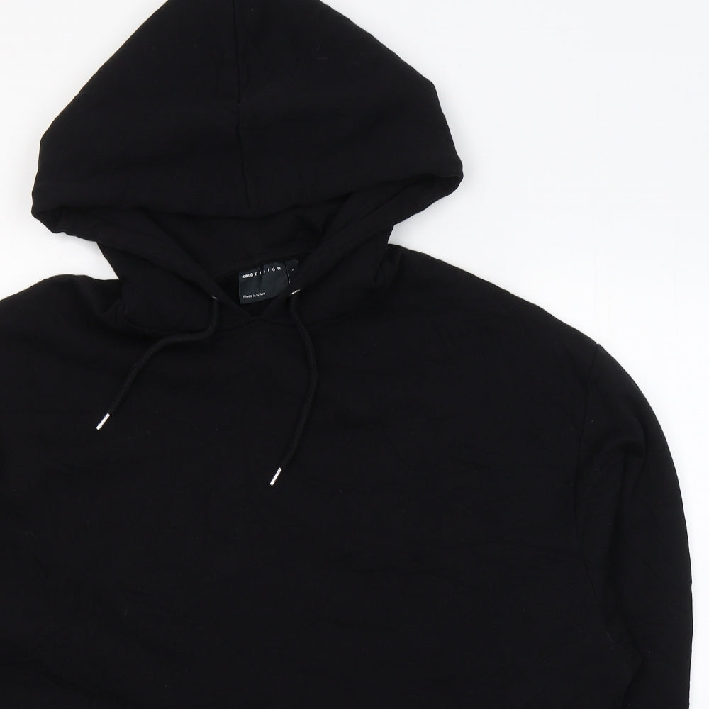 ASOS Womens Black  Cotton Pullover Hoodie Size L  Pullover