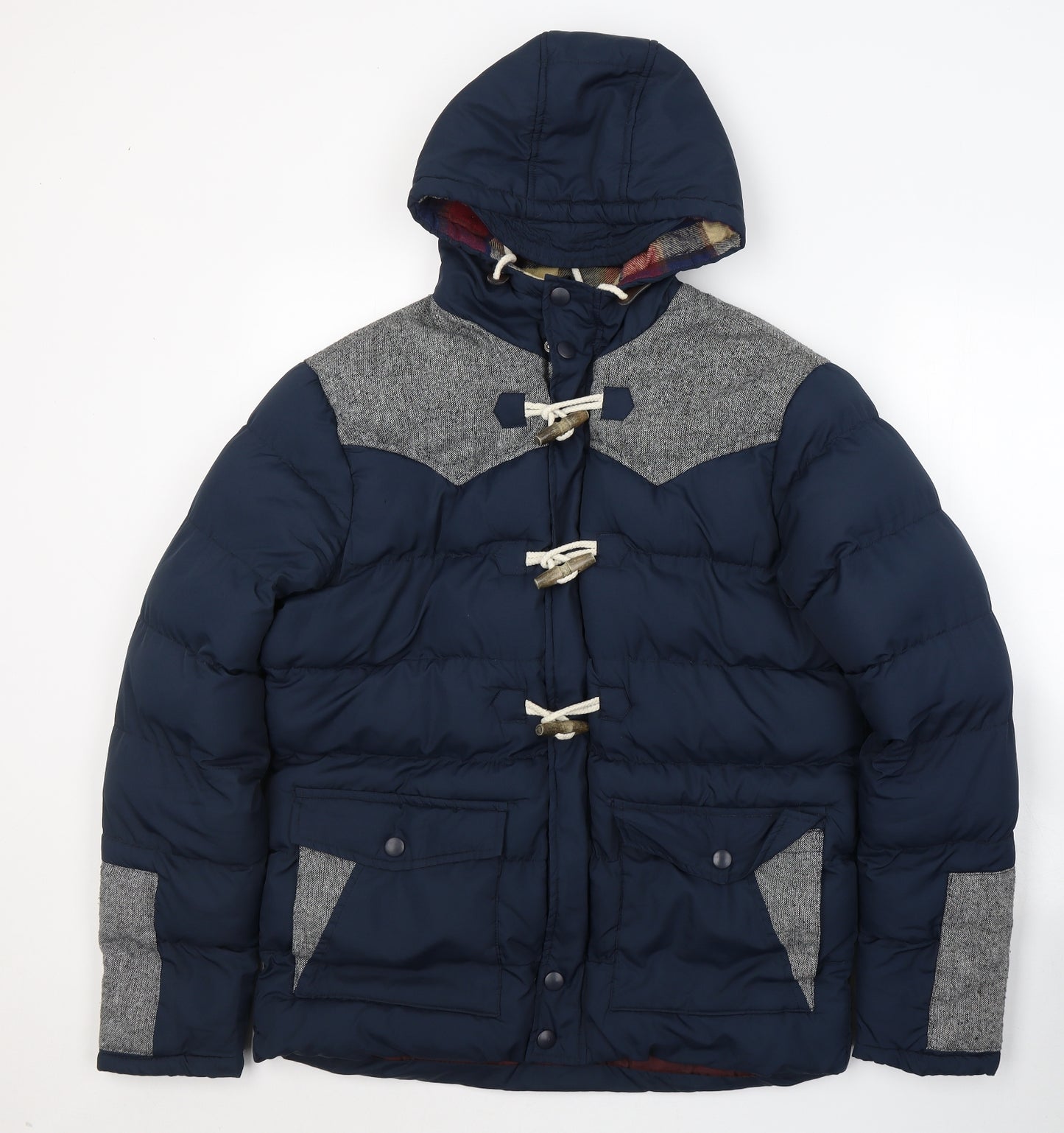 Scissor Hang Mens Blue   Puffer Jacket Coat Size M  Zip
